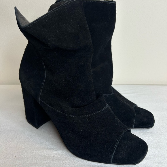 Matisse Black Suede Heeled Boots - Picture 3 of 9